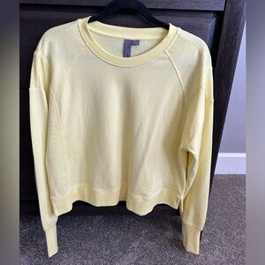Sweaty Betty pale yellow sweatshirt NWOT